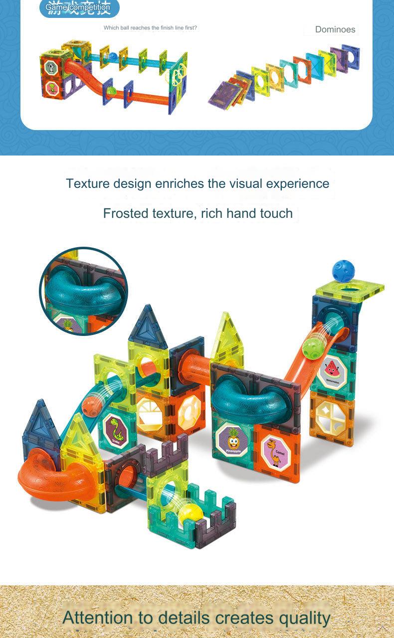 Child's hands building with Magnetic Blocks
