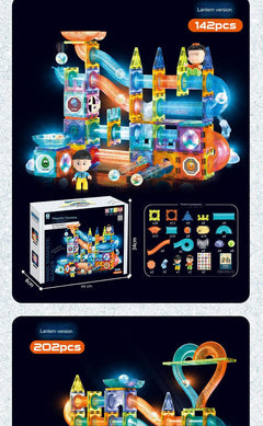 Magnetic Building Blocks Set with colourful pieces