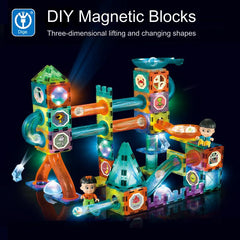 Close-up of Multi-coloured Magnetic Blocks