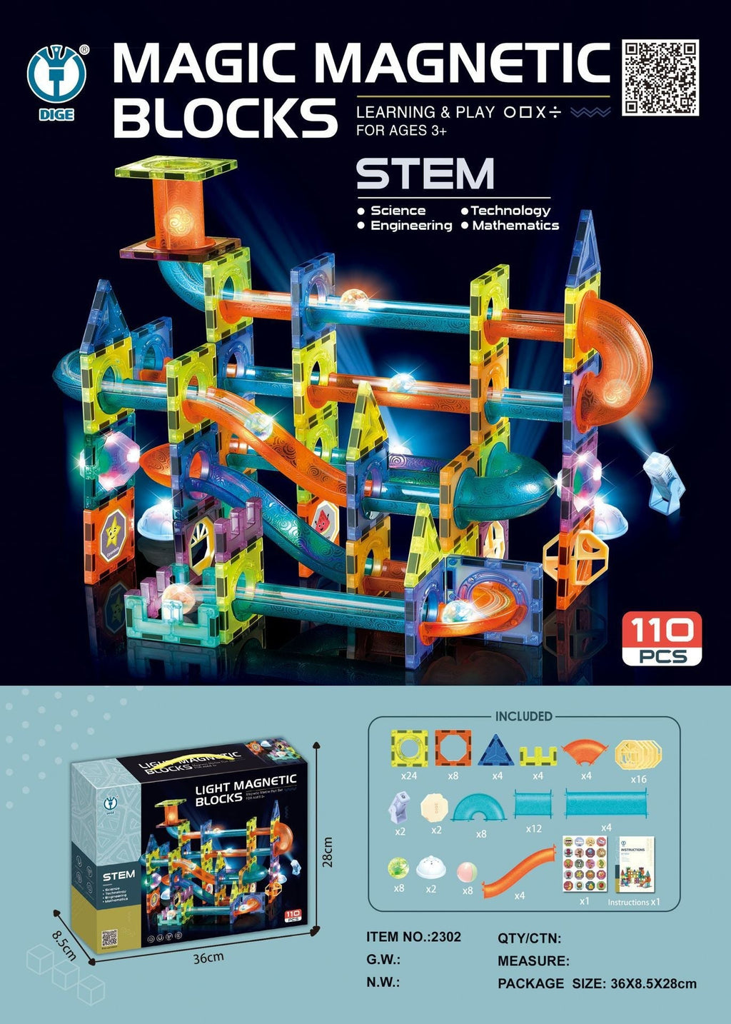 Child's hands building with Magnetic Blocks