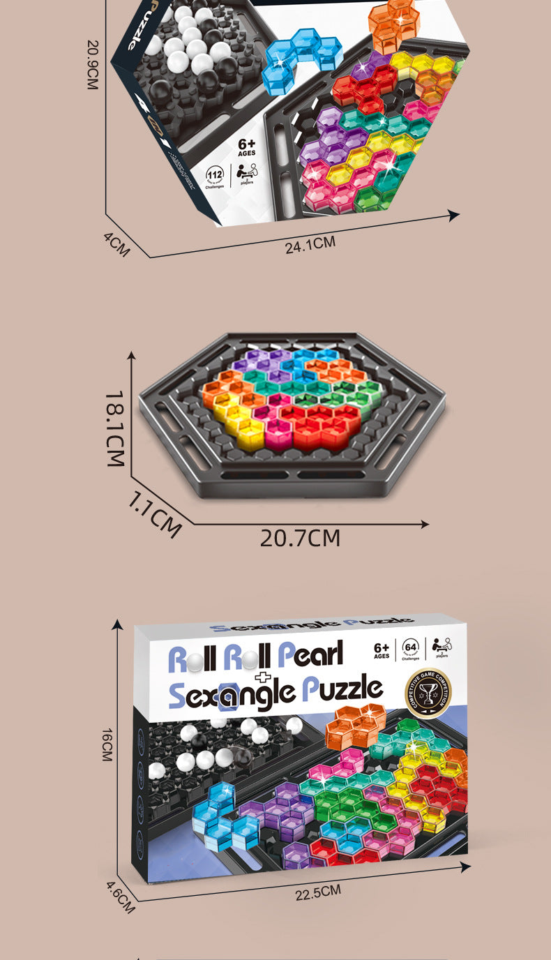 Push chess game with colourful pieces