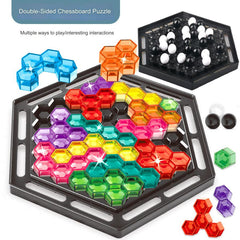Hexagonal puzzle game layout
