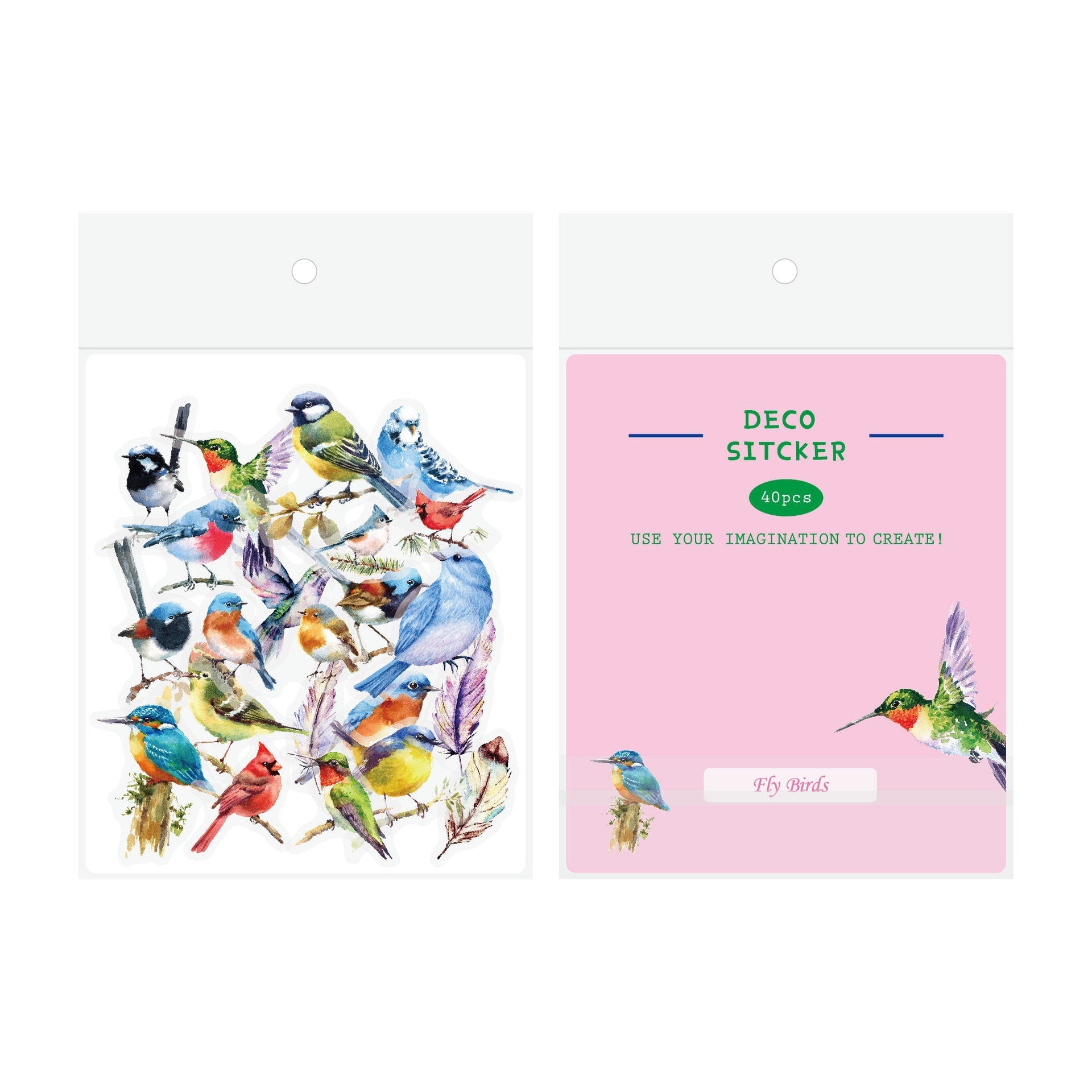 Beautifully arranged tulip stickers for journals
