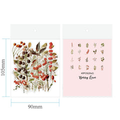 Transparent Tulip Stickers displayed on a notebook