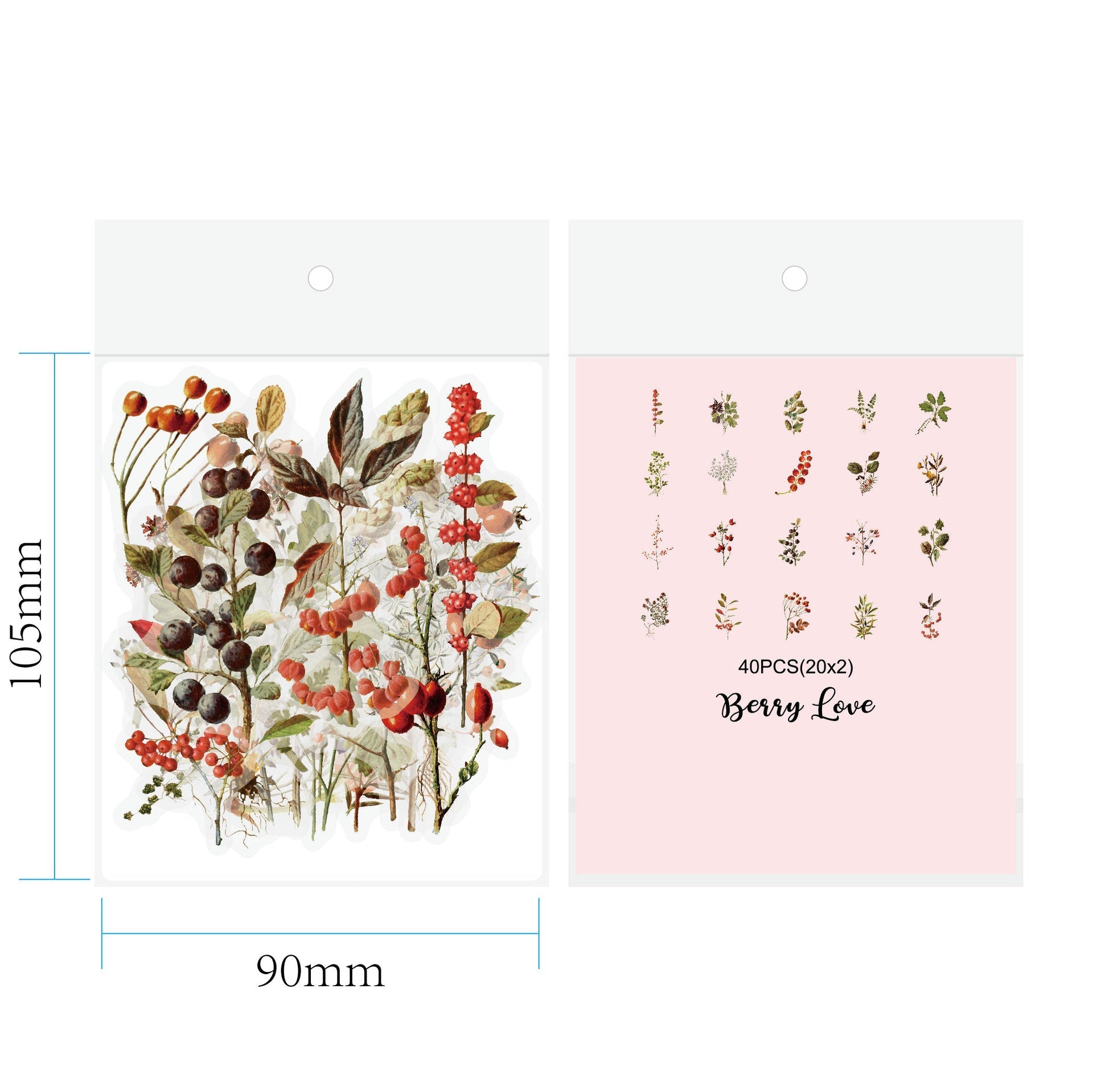 Transparent Tulip Stickers displayed on a notebook