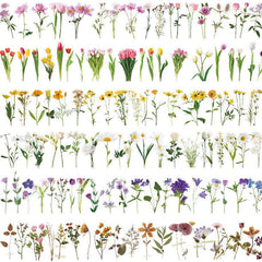 Transparent Tulip Stickers displayed on a notebook