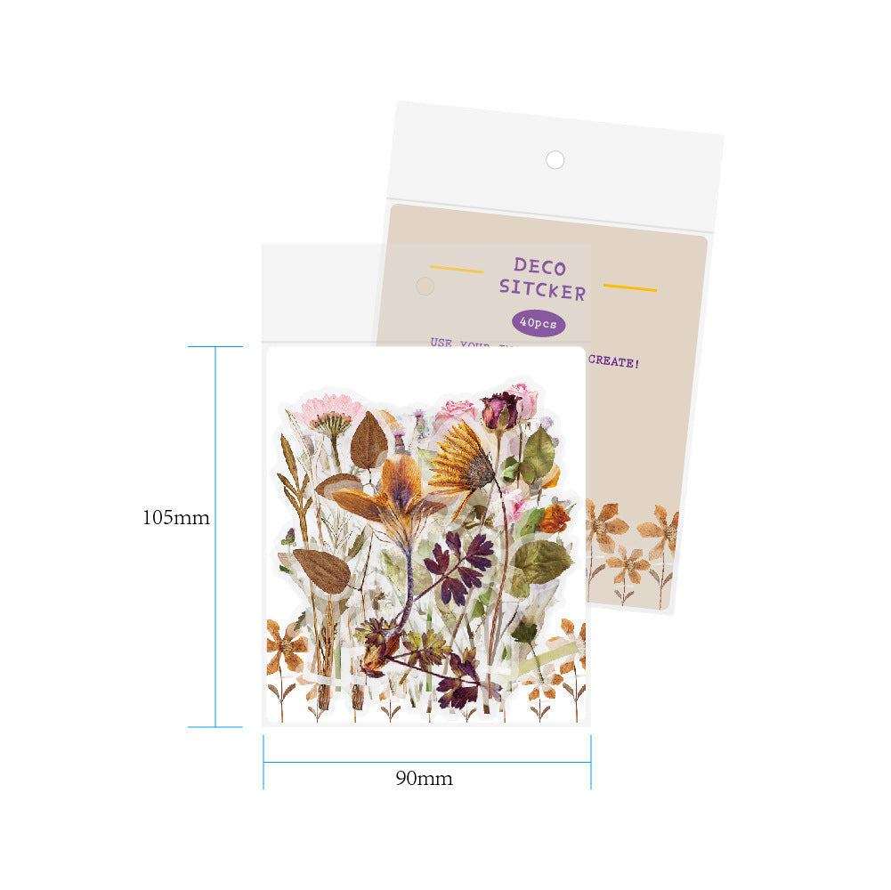 Elegant floral stickers for bullet journaling