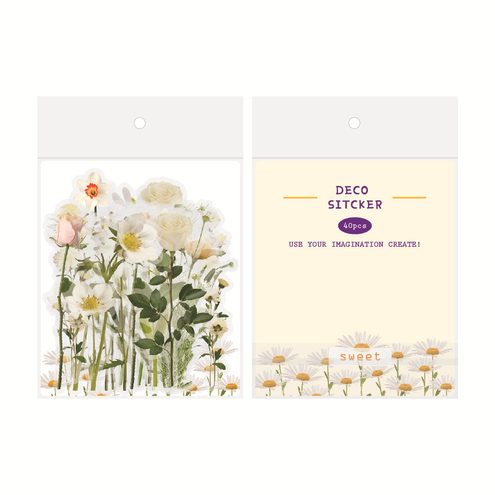 Elegant floral stickers for bullet journaling