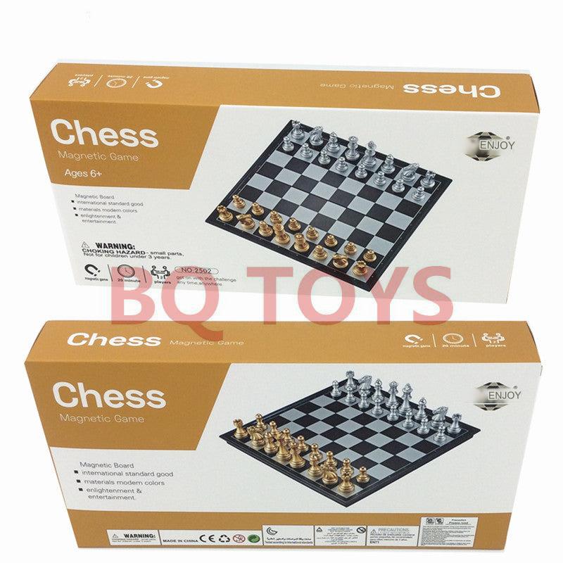 Image of portable magnetic travel chess set