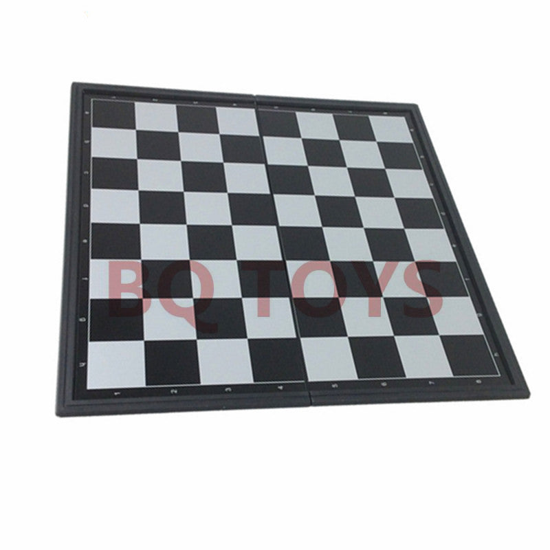 Flat view of compact chessboard