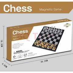 Flat view of compact chessboard