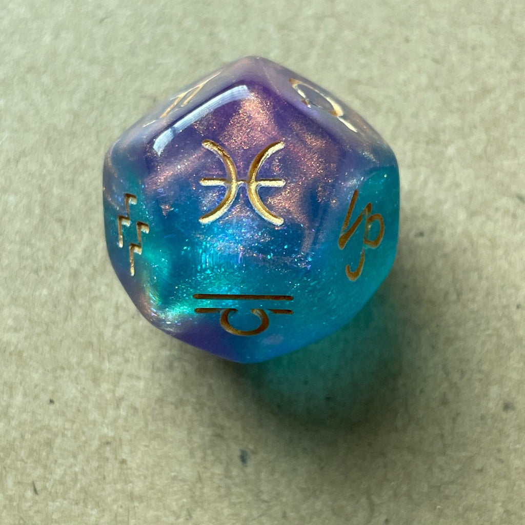 Zodiac themed dice for RPG