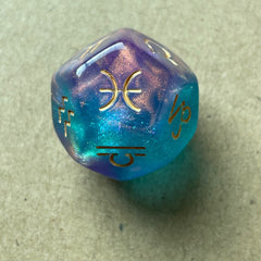 Zodiac themed dice for RPG