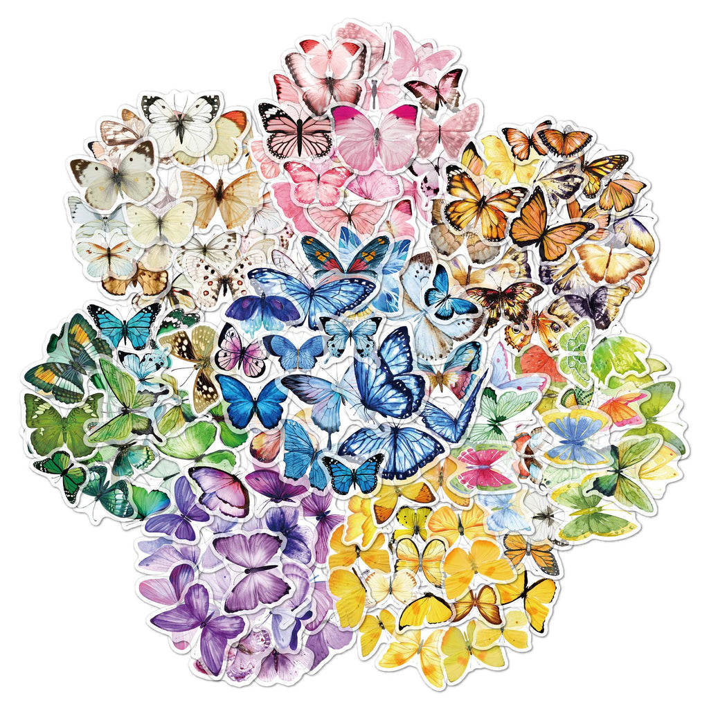 Vintage butterfly sticker set 9