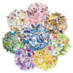 Vintage butterfly sticker set 9