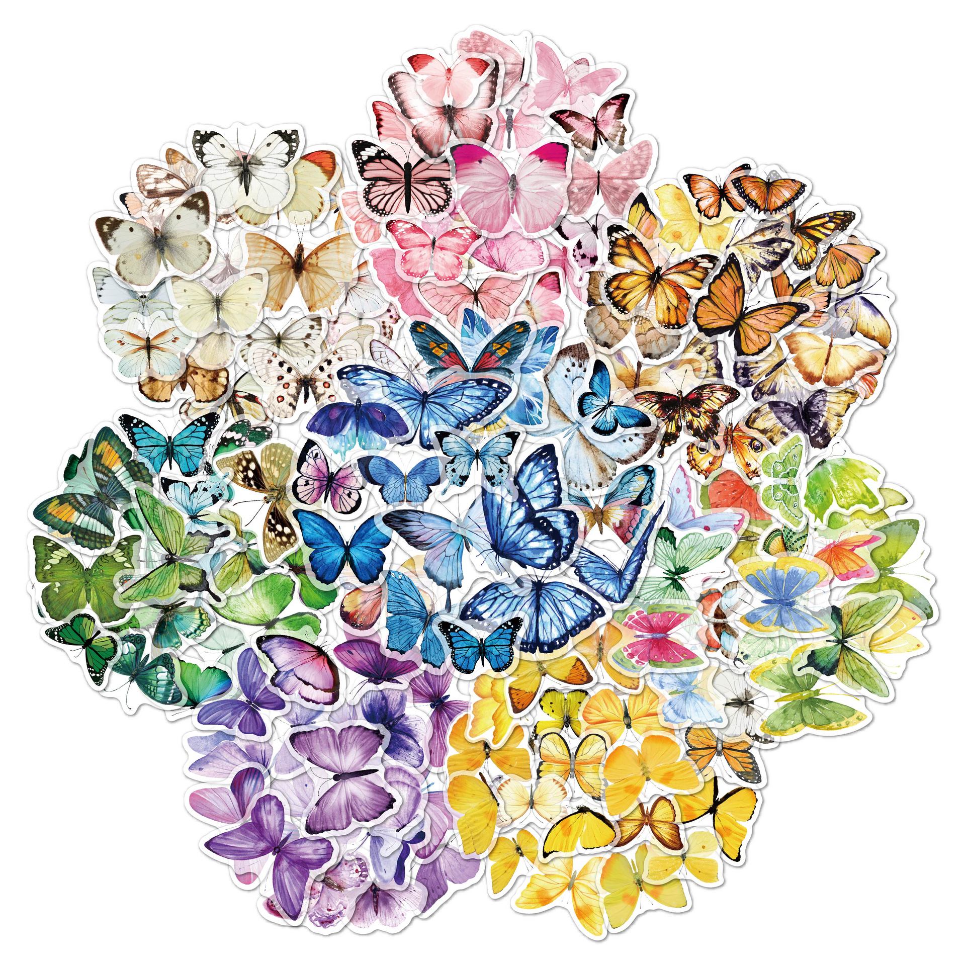 Vintage butterfly sticker set 9