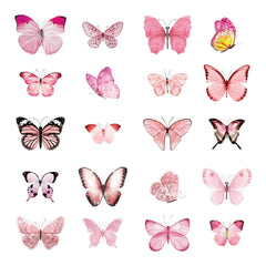 Vintage butterfly sticker set 1
