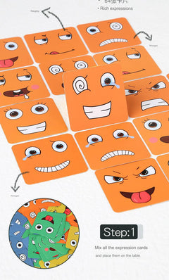 Wooden Block Expression Puzzle Cube for Kids