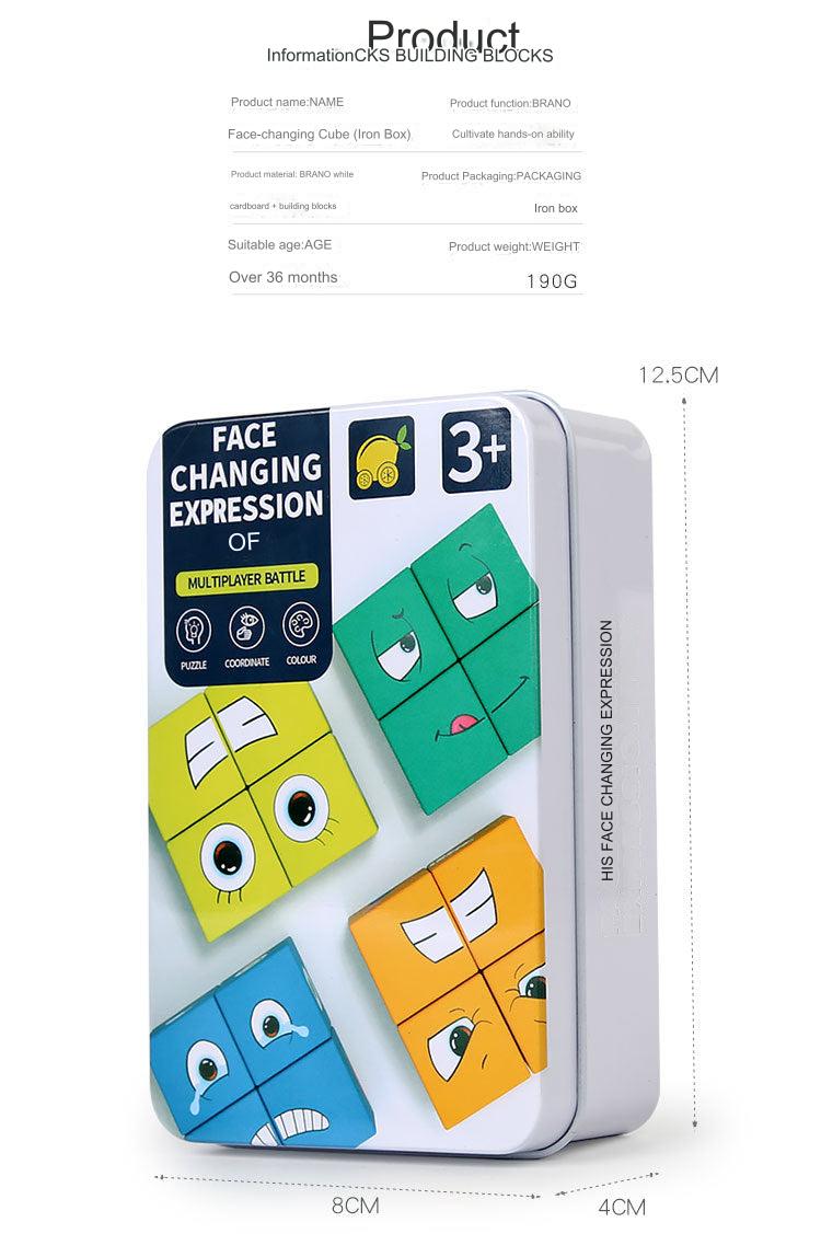 Interactive family game with wooden blocks