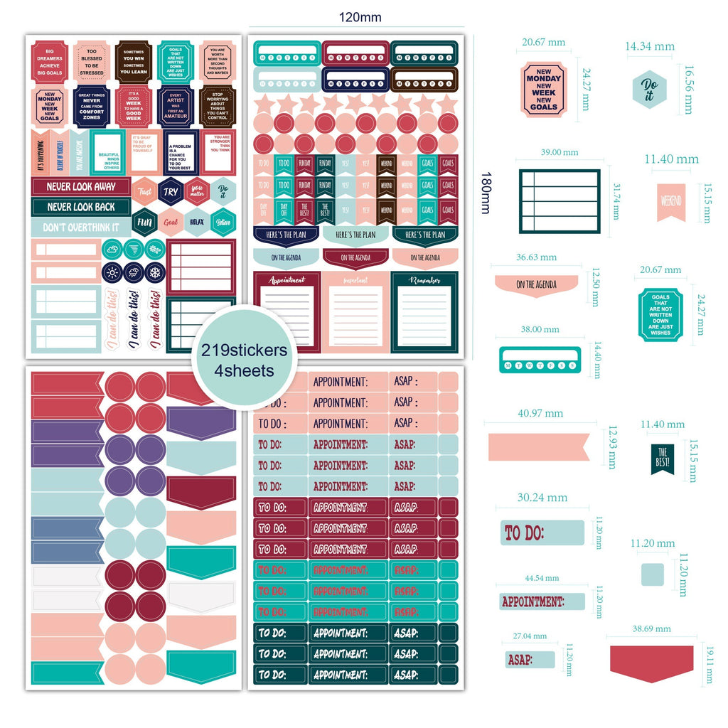 Motivational Planner Stickers Showcase Image 2