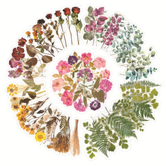 Unique floral stickers designed for scrapbooking