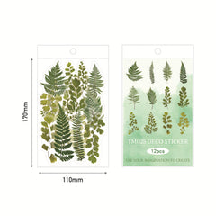 Close up of eucalyptus leaf sticker on a journal