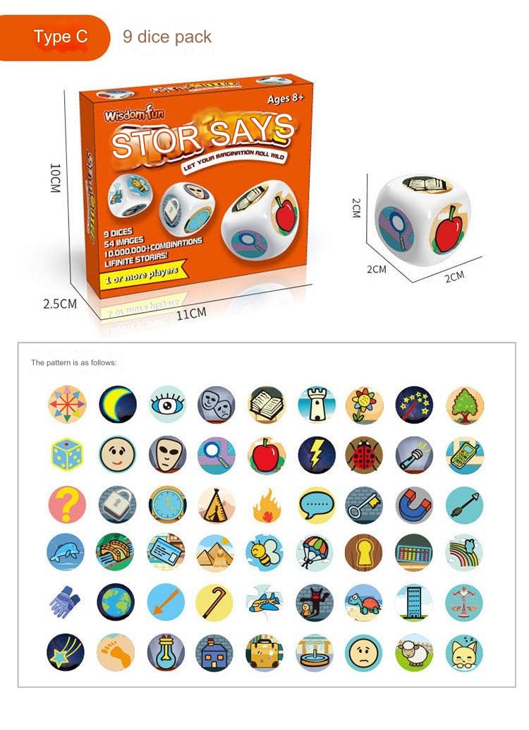 Creative Story Dice in colourful packaging
