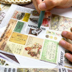 DIY craft project using vintage journaling supplies