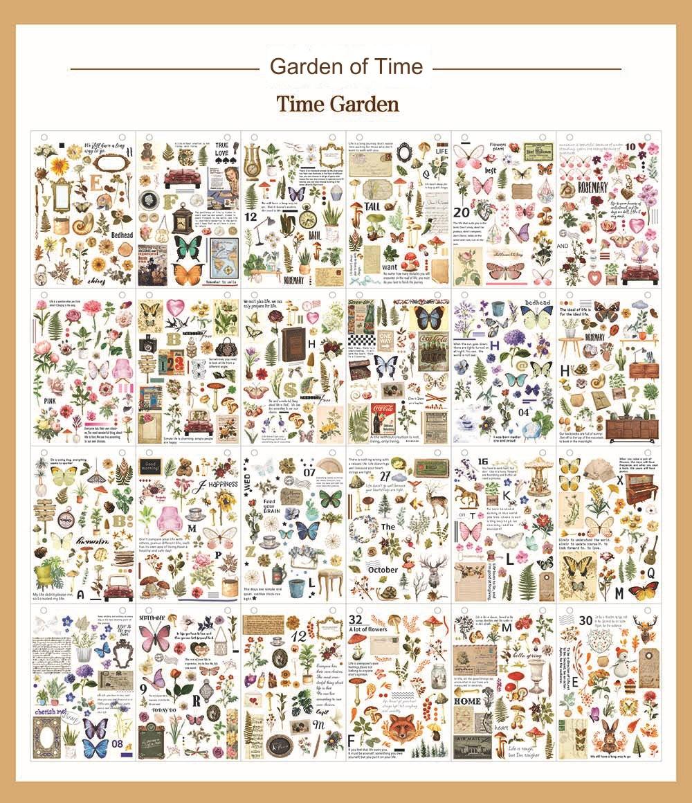 Detailed close-up of journaling sticker designs