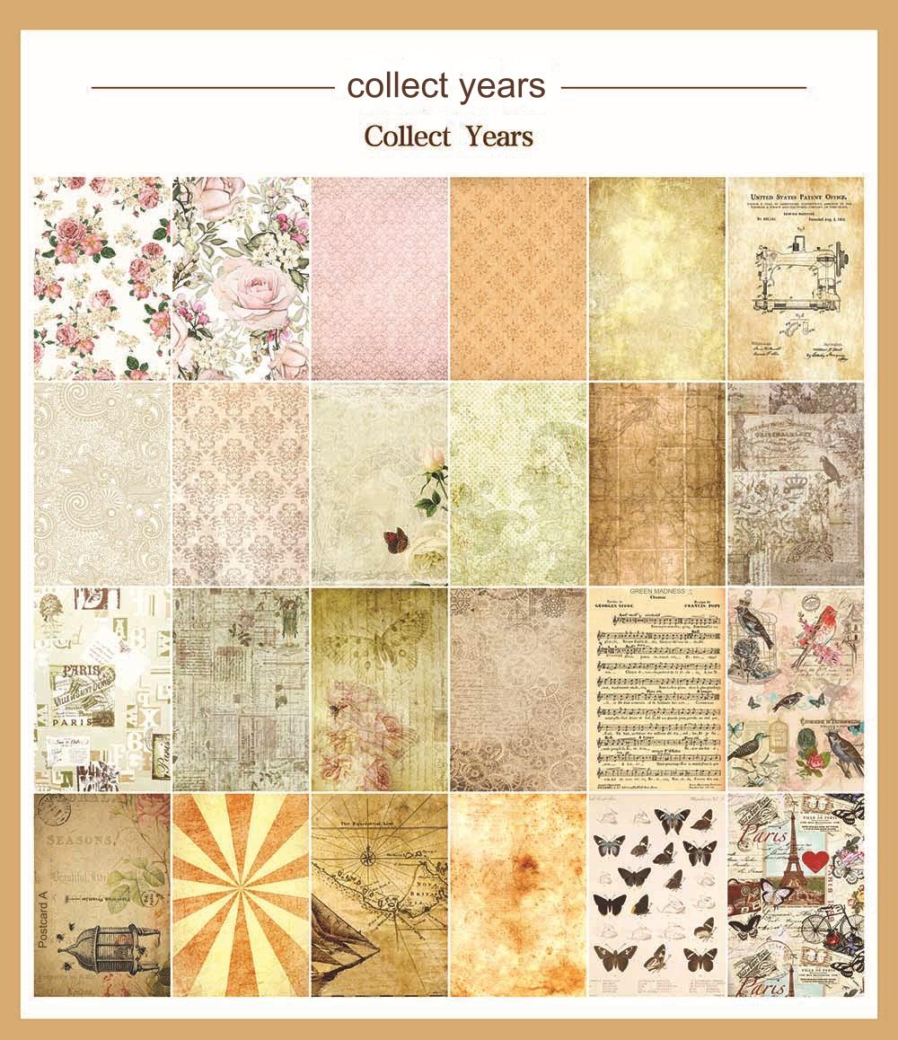 Personal journal decorated with vintage stickers