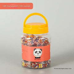 Durable plastic dice in various colours