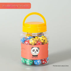 Close-up of assorted large dice for table games
