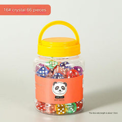 Clear numeral dice for educational purposes