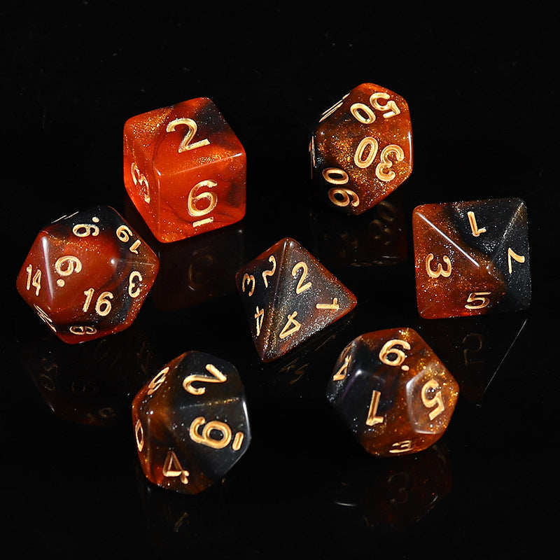 Variety of shapes in Starry Sky dice set image 2