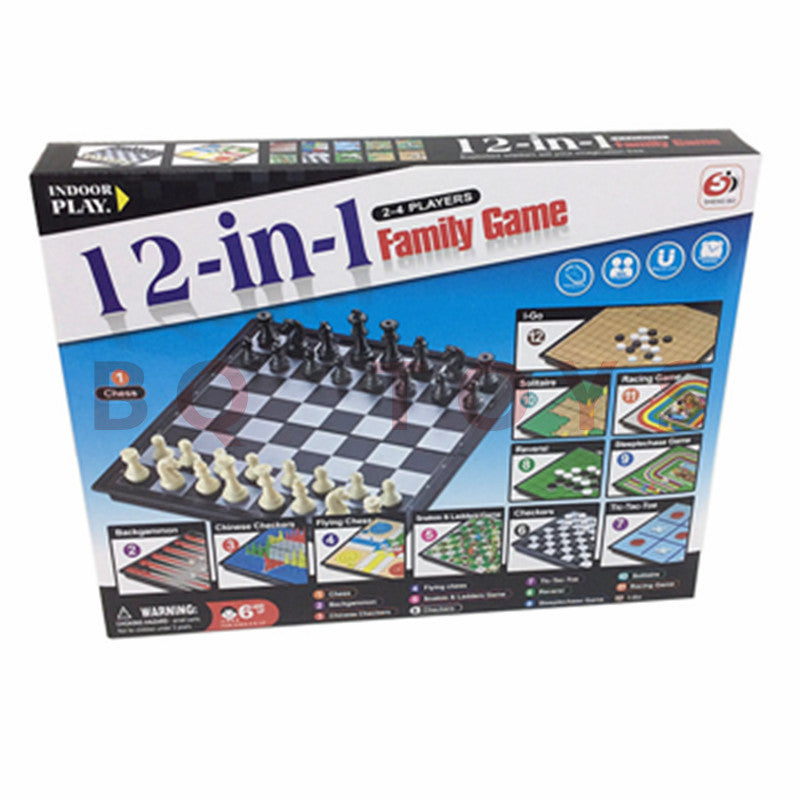 Folded Magnetic Chess Set ready for travel
