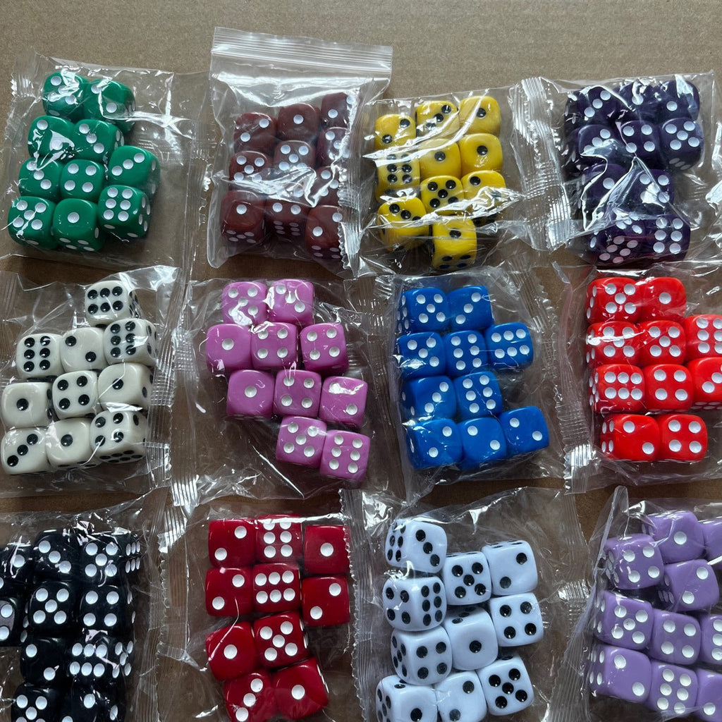 assorted solid colour dice image 3