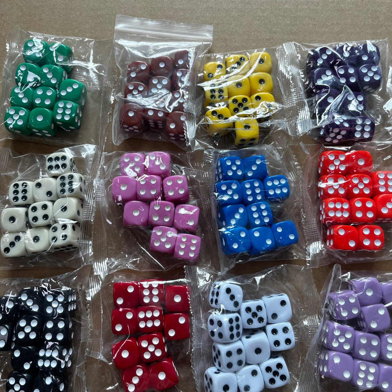 assorted solid colour dice image 3