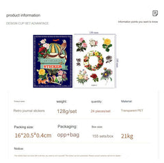 Transparent Antique Style PET Stickers image 2