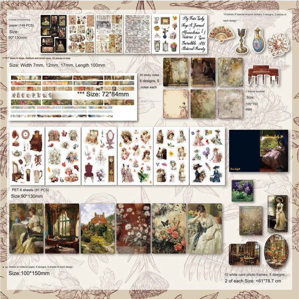 Various size floral stickers for crafts