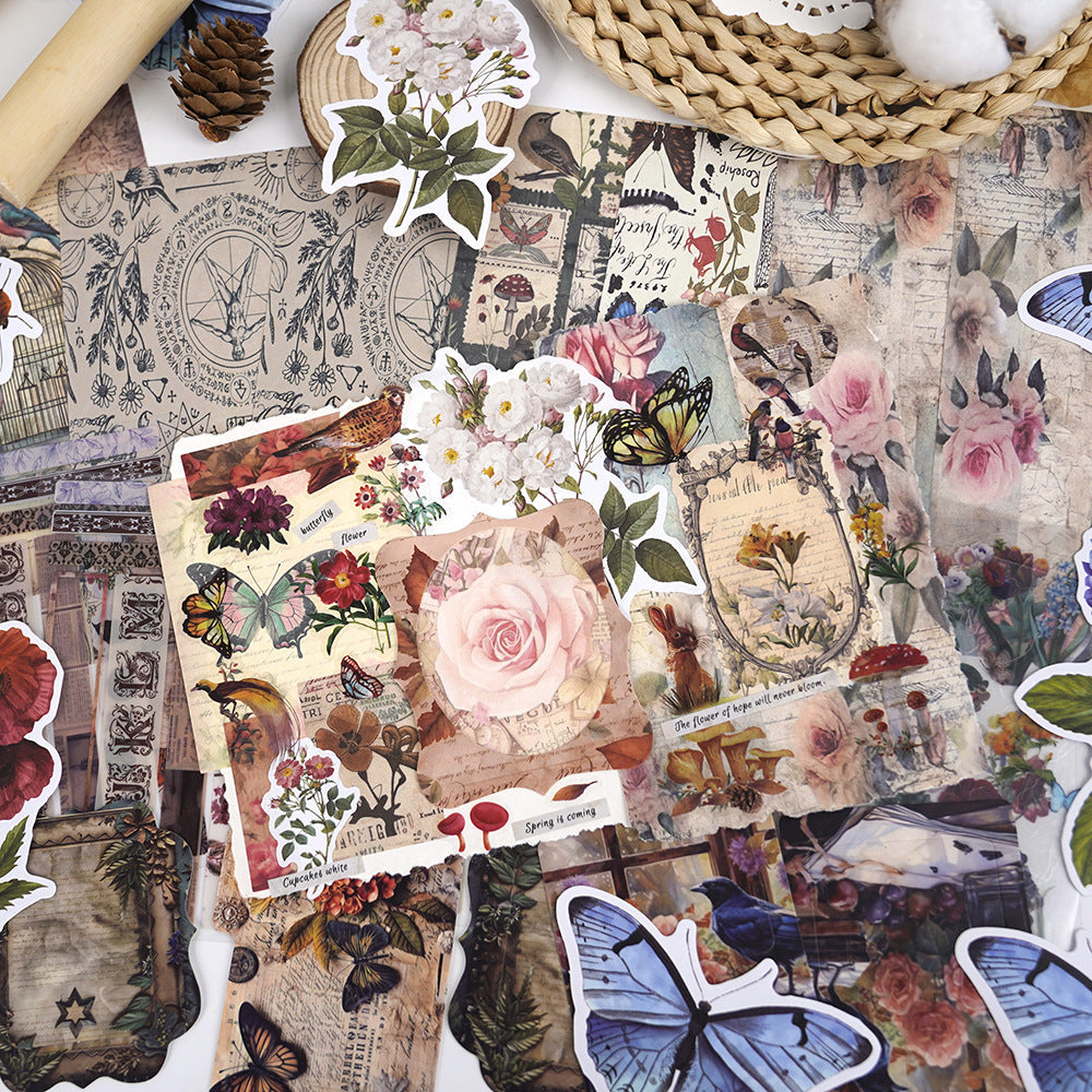 Beautiful floral and butterfly stickers assortment