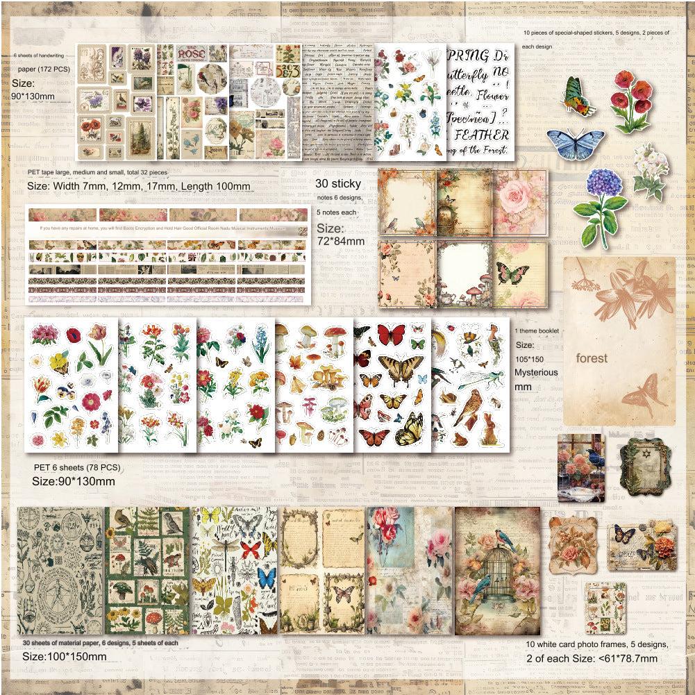 Detailed view of vintage DIY stickers