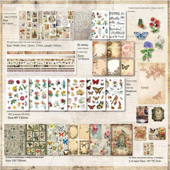 Detailed view of vintage DIY stickers