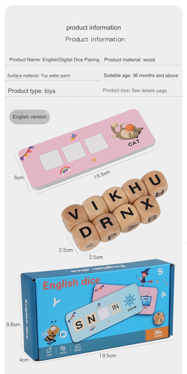 Interactive learning with wooden dice for early development
