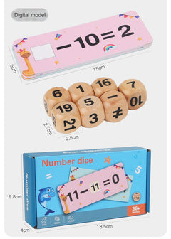 Happy children using the matching dice for learning