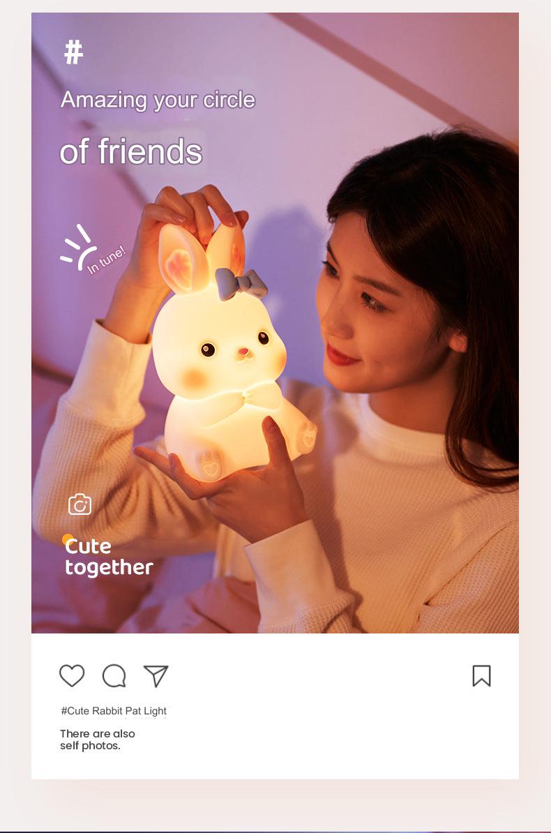 Soothing Bunny Night Light in soft silicone