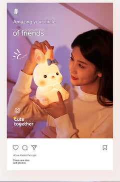 Soothing Bunny Night Light in soft silicone