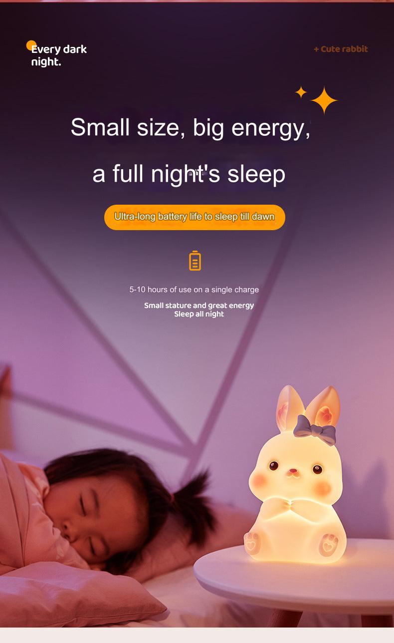Bunny Night Light glowing in a child's bedroom