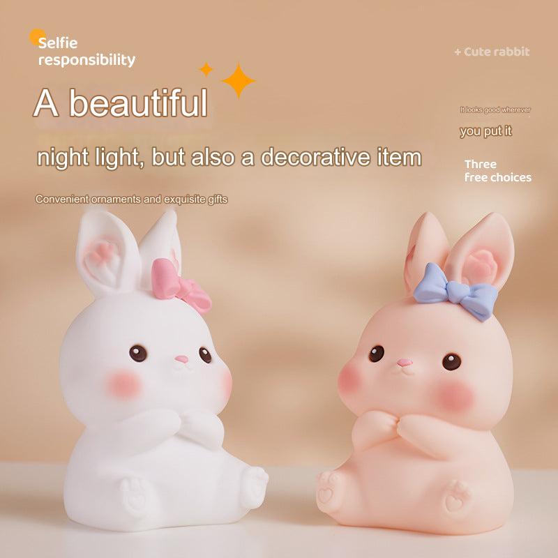 Bunny Night Light glowing in a child's bedroom
