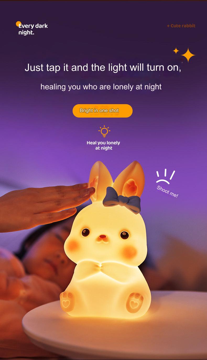 Children's silicone night light with soothing glow
