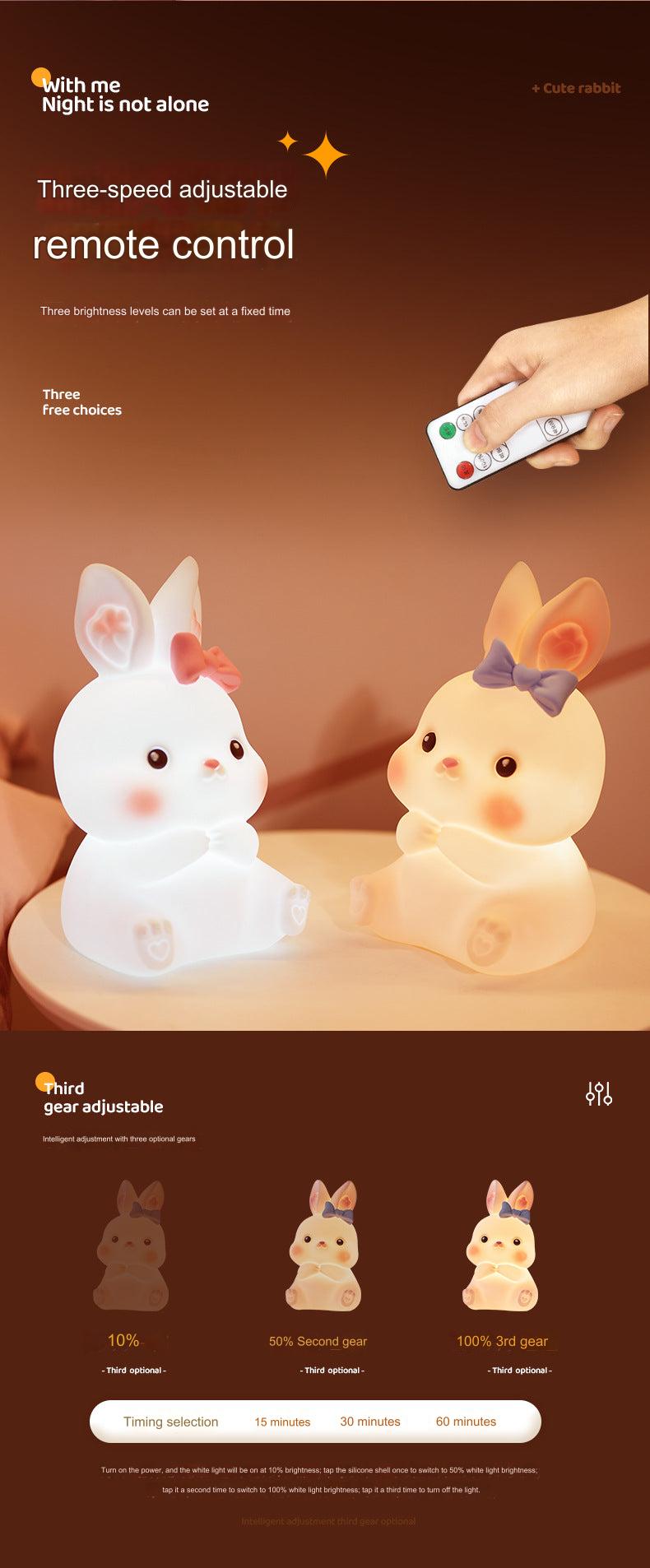 Portable Bunny Night Light with USB charging
